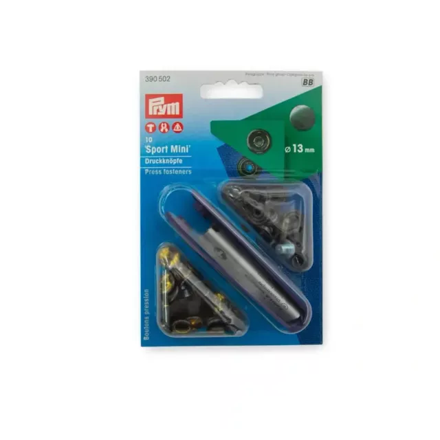 Prym Nähfrei-Druckknopf "Sport Mini", 13mm, brüniert/schwarz 390502