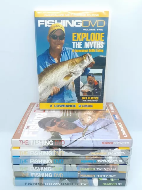 FISHING DVD Bulk of 7 PAL4 Used Good Condition