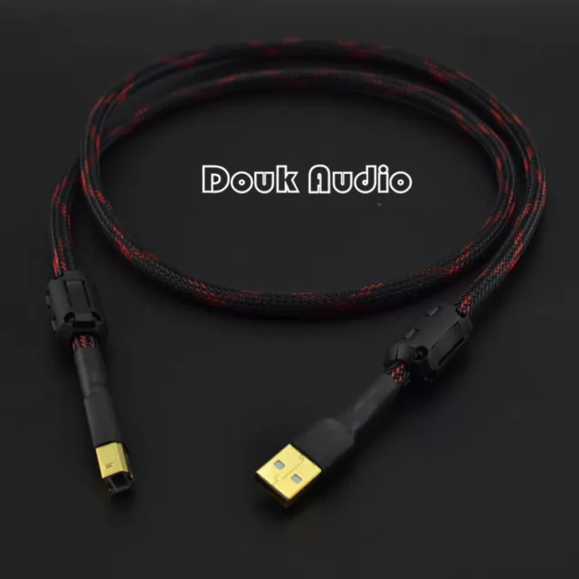 HiFi USB Cable A-Male to B-Male DIY Audio Signal Cord for DAC Decoder Sound Card