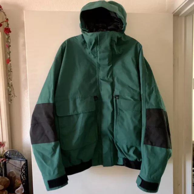 Vtg Cabelas Wading GORE-TEX Fly Fishing Shell Jacket Hooded Coat Men’s Size  XL