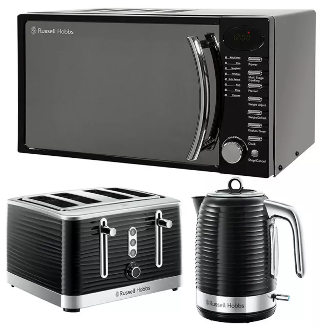 Cheap Microwave Kettle Toaster Set Black Russell Hobbs Buy RHM2064B 20L  Sale