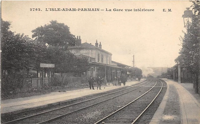 Cpa 95 L'isle Adam Parmain La Gare Vue Interieure