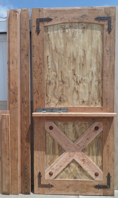 Rustic reclaimed solid lumber Dutch top door farmhouse wineroom castle storybook