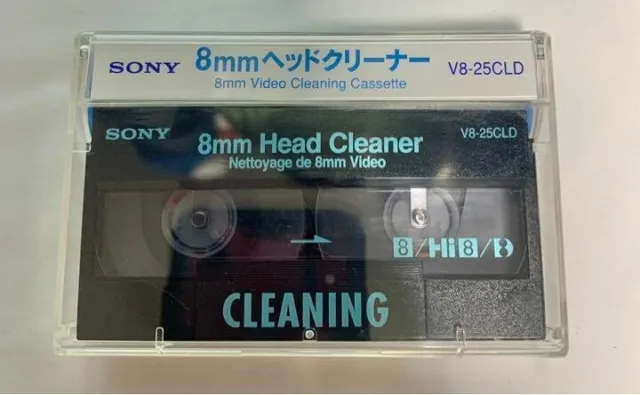 Sony Head Cleaning Cassette for Hi8/Digital 8/8mm Video (Dry Type) V8-25CLD Used