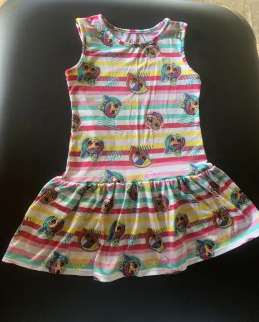 LOL Surprise Doll Girls dress With Doll Head Print All Over