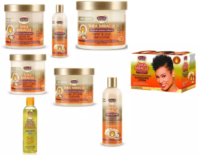 African Pride Shea Miracle Oil/Conditioner/Shampoo/GrowthOil/Smoothie/Sets Range