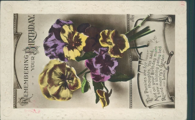 Real photo birthday message floral