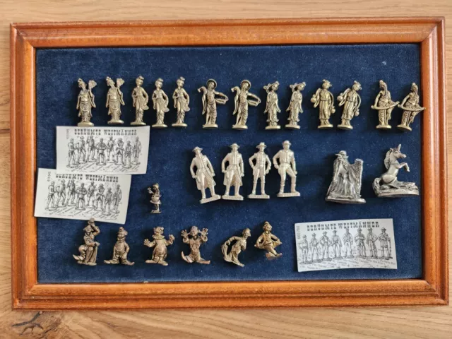 Konvolut Metallfiguren Aus Dem Ü-Ei Chinesen Cowboys Und Clown Teils Mit BPZ