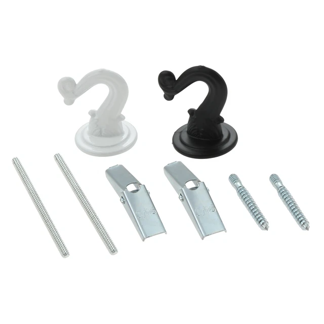 1/6 Sets Swag Ceiling Hooks for Hanging Wind Chimes Curtain Plant Lamps 2 Colour