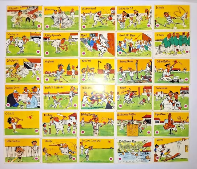 53  x KRAZY KRICKET SCANLENS Cards (Part Set of 68)  1967 Australian Issue