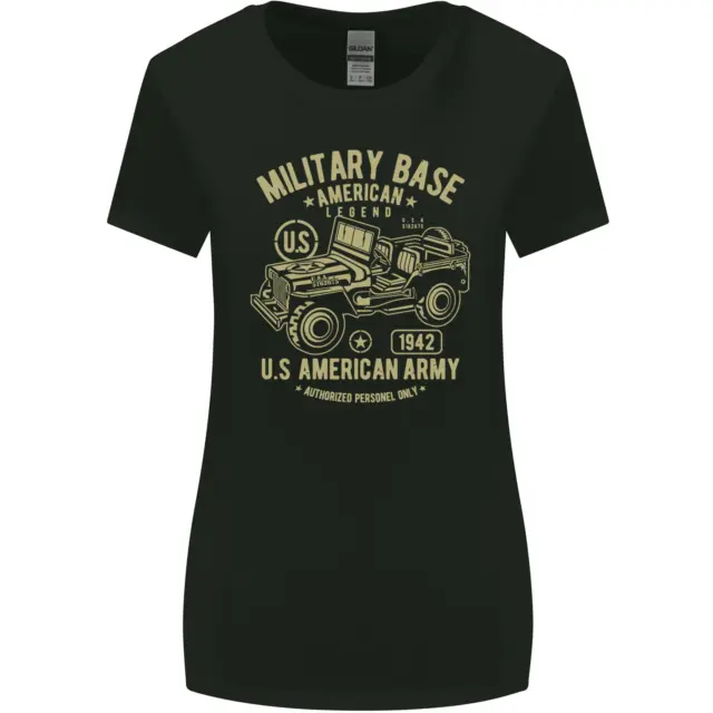 Maglietta da donna taglio più largo base militare US American Army 4X4 Off Road
