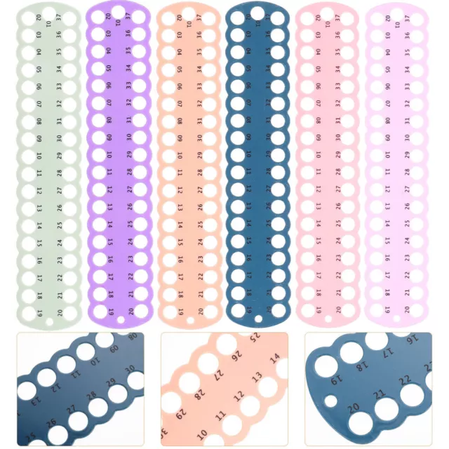 6 piezas organizadores de hilo de plástico para tabla de roscado de punto cruzado