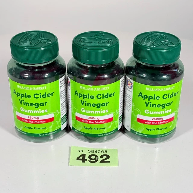 HOLLAND & BARRETT Apple Cider Vinegar Gummies 3 X Bottles (180 gummies
