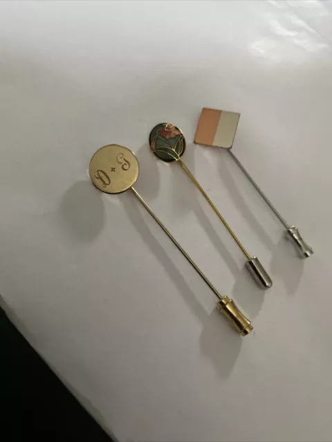 3 Vintage Tie/Hat Pins