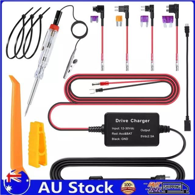 MINI USB CAR Dash Cam Hard Wire Fuse Kit Protects Against Battery Drain  $21.05 - PicClick AU