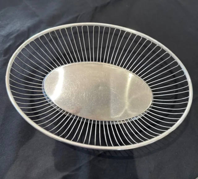 Alfra Alessi Oval Wire Bowl.Vintage / retro. Stainless steel.