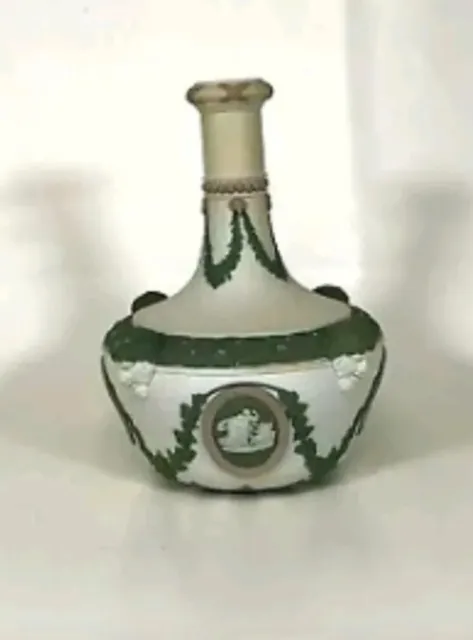 19th Century Wedgwood Tri Color Lilac Sage Green Bottle