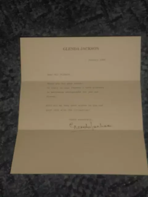 Glenda Jackson -Labour M.p / Actress  - Letter  Signed -