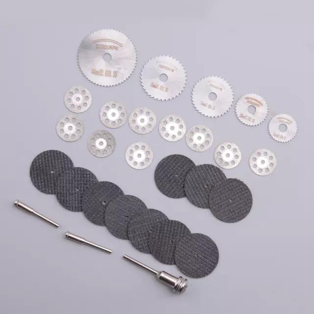 30pcs Diamond Cutting Wheels Grinder Cut Off Disc w/Mandrel Rotary Tool