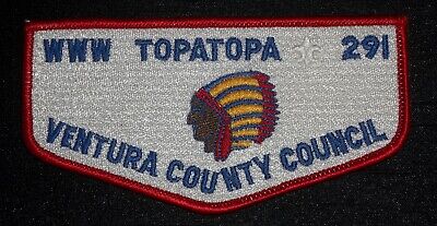 Topatopa Lodge Oa 291 Bsa Topa Topa Council California Chief Flap Rare!