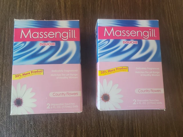 Flores desechables para ducha Massengill 4-6 oz. Duchas. 2 por caja