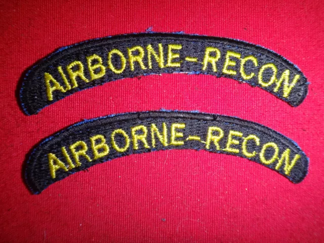 2 Guerra Vietnam Eeuu Ejército Arcs Airborne Recon Parches