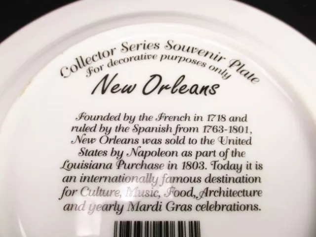 New Orleans Porzellan Teller USA in exclusiver Foto Gift Box,Collector Plate 3