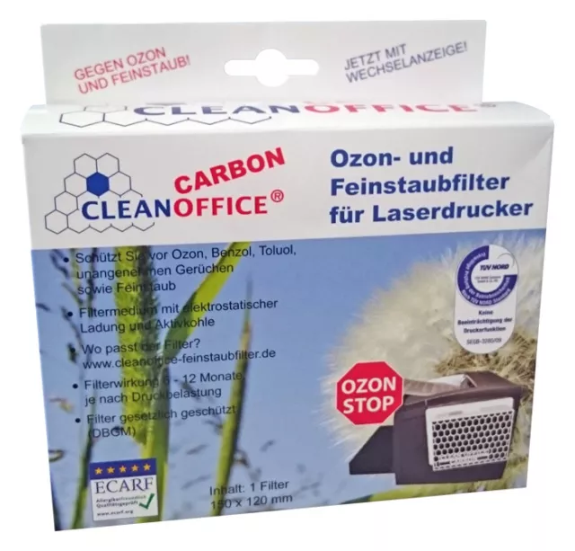 Carbon Clean Office Ozon- Feinstaub Filter für Laserdrucker