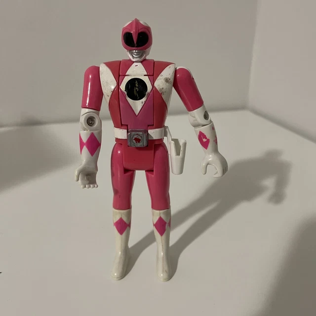 1993 BANDAI MIGHTY Morphin Power Ranger Flip Head Action Figure Pink