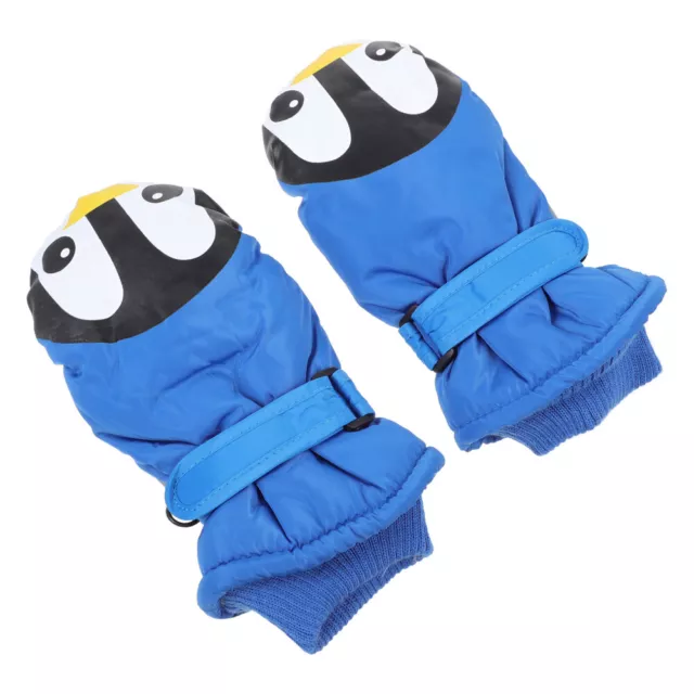 Kids Winter Ski Fleece Cartoon Waterproof Mittens