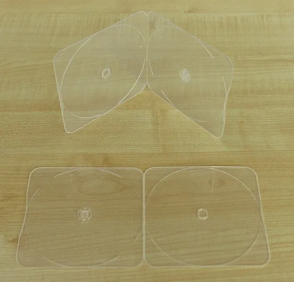 100 New 4mm Slim CD/DVD Poly Cases,Rounded Corner, Super Clear PS09 FREE SHIP