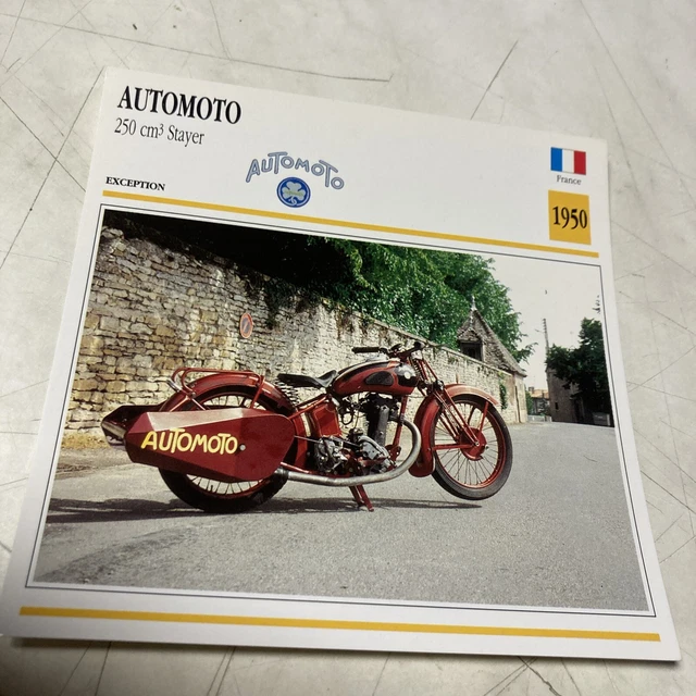 CARTE FICHE MOTO collection ATLAS OGAR 250 CM3 TYPE IV EUR 2,50