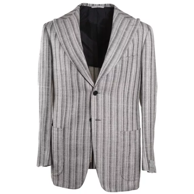NWT $4395 MAURO BLASI Handmade Wool-Silk-Linen Sport Coat 42 R