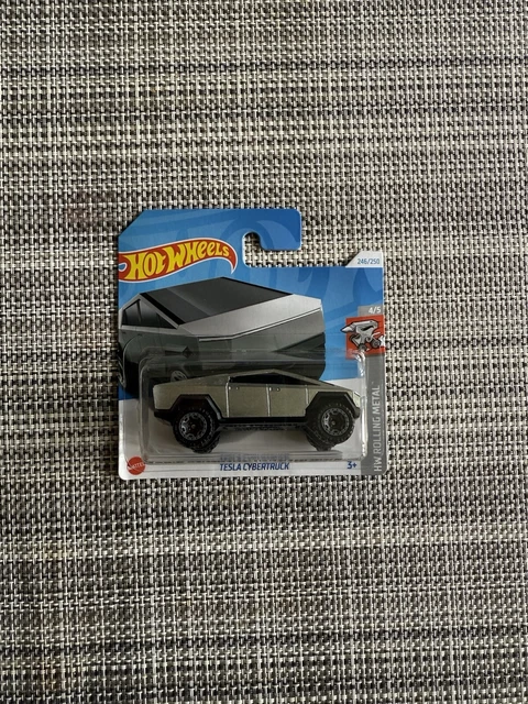 Hot Wheels Tesla Cybertruck 246/250 - Modèle Réduit Diecast 1:64, Série HW Rolling Metal - Neuf Sous Blister