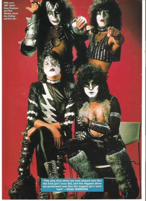 KISS IN 1981 magazine PHOTO / mini Poster 11x8 inches
