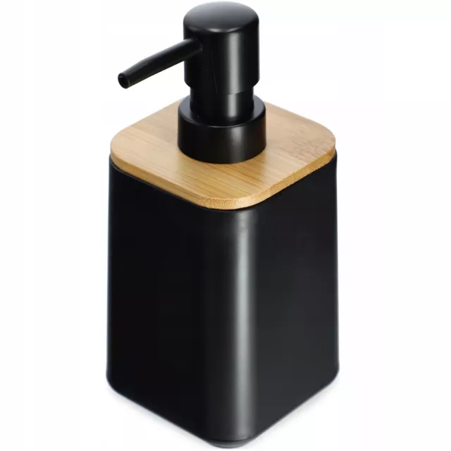KADAX Dispensador de jabón con bomba, botella líquida con tapa de bambú,...