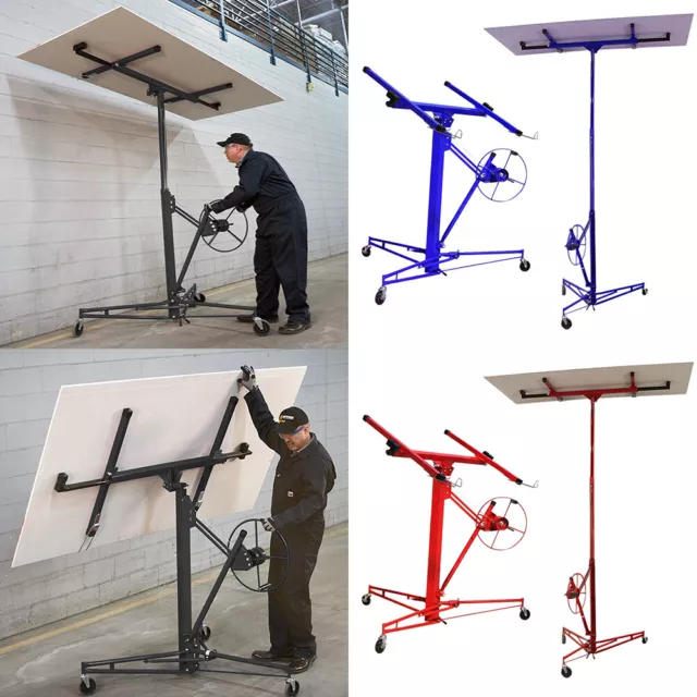 Drywall Hoist Plaster-Board Lifter Panel Jack Tool Reach 68kg Lifting Capacity