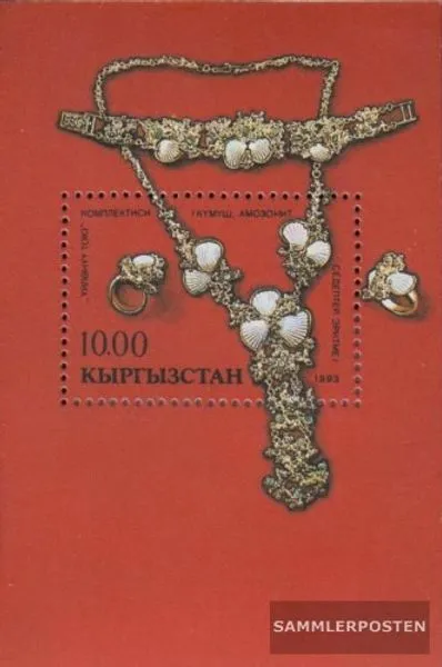 Kirgisistan Block1 (kompl.Ausg.) postfrisch 1993 Nationale Kultur und Geschichte