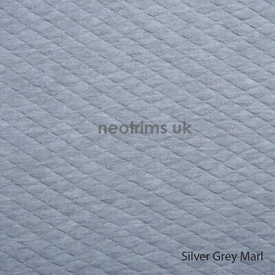 Quilted Knit Jersey Fabric Double Layer Knitted,Harlequin Diamond Shape,Insulate 2