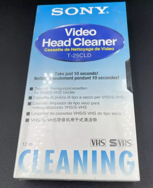 SONY CASSETTE DE nettoyage VHS VIDEO HEAD CLEANER T25CLD Neuf Blister EUR  20,00 - PicClick FR