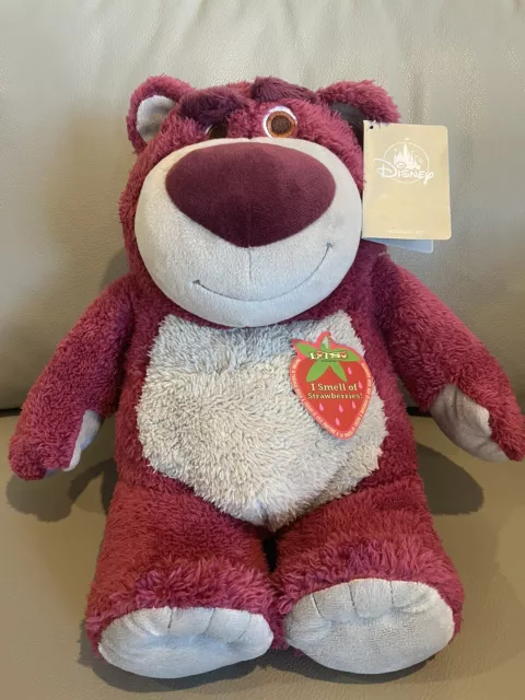 Disney Store Pixar Toy Story 3 Lotso Huggin Bear Strawberry Scented 15  Plush