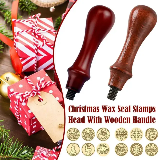 Christmas Wax Seal Stamps Head and Wooden Handle h GXJ t L3T0