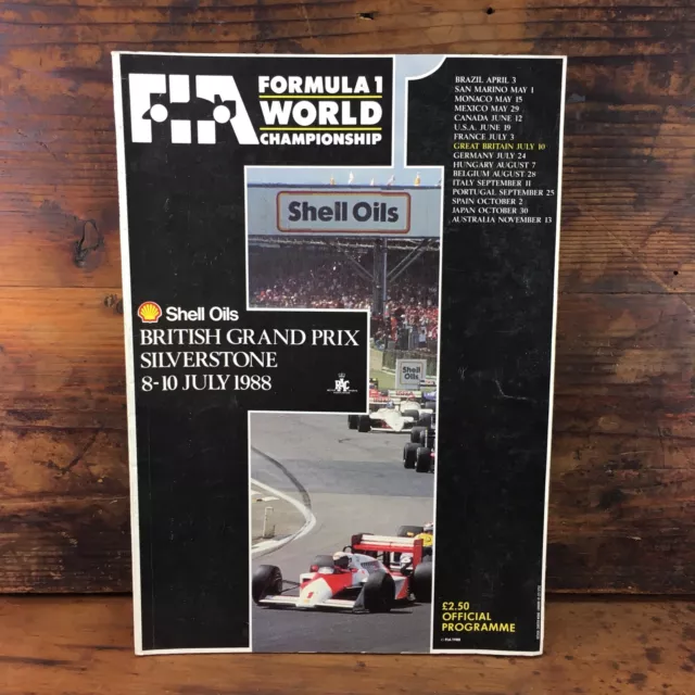 1998 Fia British 'Shell Oils' Formula 1 Grand Prix Silverstone One F1