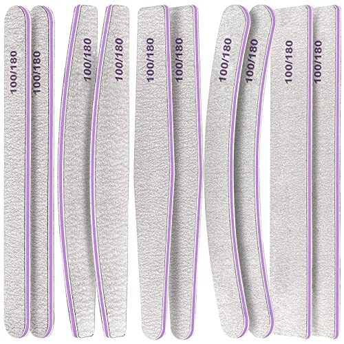 Lime à ongles， Lot de 10 limes à ongles professionnelles - Double-face - lime...