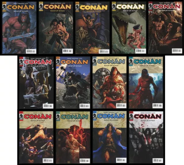 Conan Road of Kings Comic Set 1-2-3-4-5-6-7-8-9-10-11-12 Lot + Variant Keown art