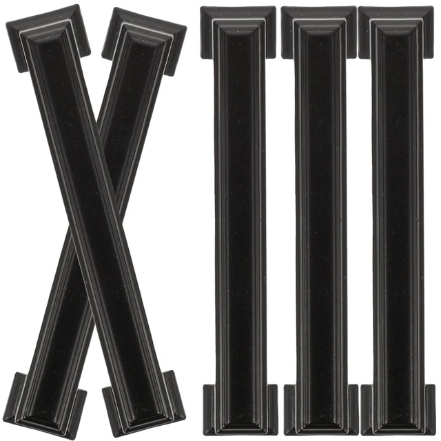 5 Pcs Poignée De Tiroir Poignée De Porte Boutons Noirs Porte D'armoire