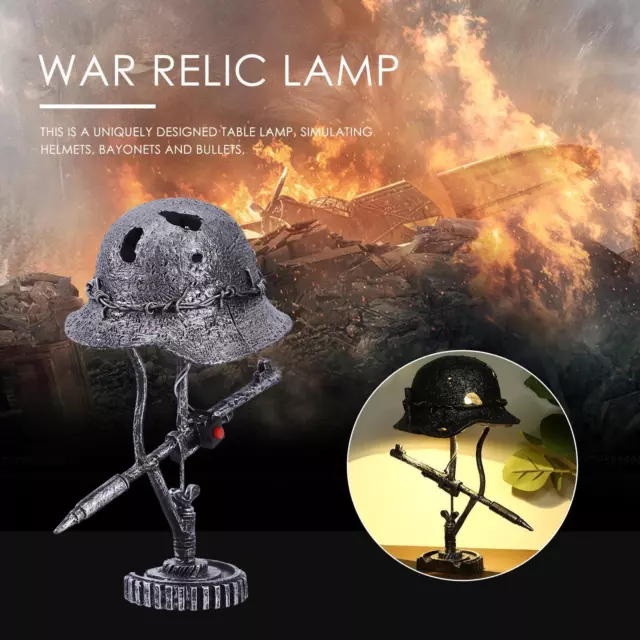 Fuaensm Lámpara en relieve de guerra para cascos, lámpara de combate con cascos,