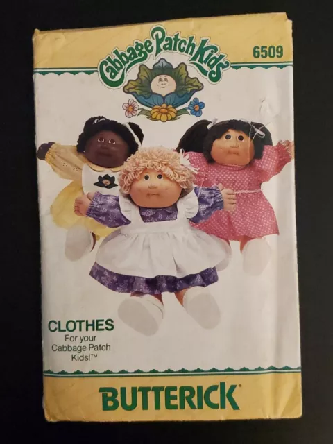 Vintage Cabbage Patch Kids Baby Clothes Butterick 6509 NEW UNUSED & UNCUT