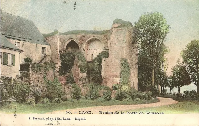 Carte Postale Laon Restes De La Porte De Soissons