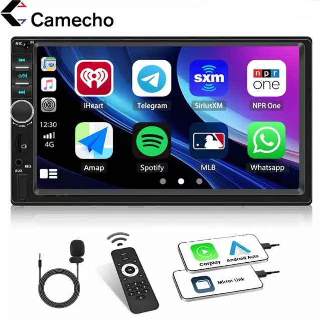 Doppel 2 DIN Apple Carplay Android Auto 7" Touch Screen Autoradio Bluetooth MP5